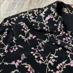 Coldwater Creek Floral Black and Pink Top Size XL thumbnail 8