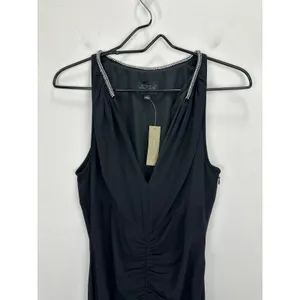 J.Crew Collection Full Length Embellished Ruched Dress Black Formal US 6 NWT thumbnail 9
