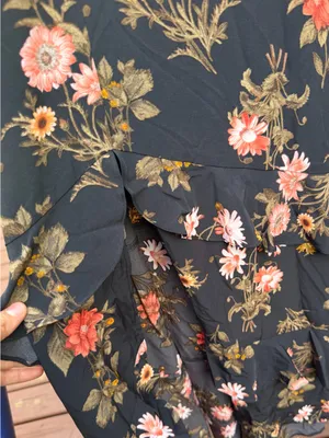 Lush Black Floral High Low Ruffle Maxi Dress NWOT Size S thumbnail 4