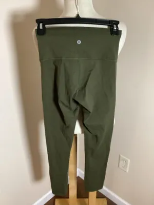 Lululemon Align High-Rise Pant 25" Olive Green Size 4 thumbnail 3