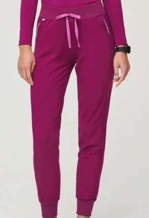 Figs Boston Slim Jogger Scrub Pants in Dark Magenta Size XXSmall Tall NWT thumbnail 1