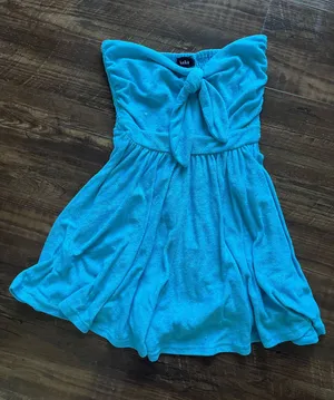 Terry Cloth Romper Blue thumbnail 1