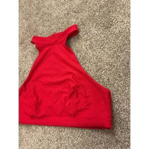 & Other Stories Red High Neck Halter Bikini Top Scandinavian Minimalist, sz 8 thumbnail 3