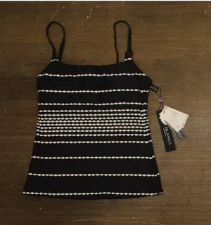 La Blanca Underwire Strap Tankini Swimsuit Top 19477066027 Black City Lights 6 thumbnail 1