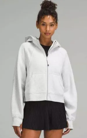 NWT Lululemon Scuba Oversized Hoodie Heathered Core Ultra Light Grey XS-S thumbnail 1