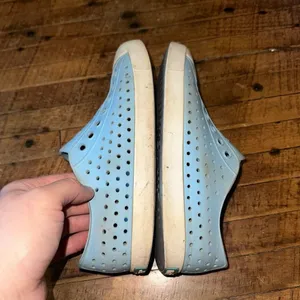 Natives pale blue rubber washable W8 slip on perforated shoes thumbnail 5