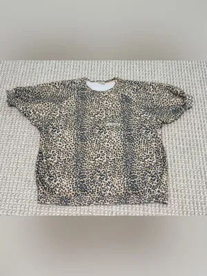 Ragdoll LA Super Oversized Printed Sweatshirt in Brown Leopard size Large thumbnail 2