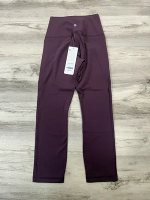 CRZ Yoga High-Waist Woman’s Calf Length Leggings in Deep Plum thumbnail 2