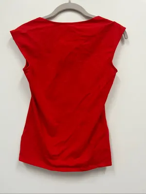 New with tags J. Crew Red Scoop Neck Cap-Sleeve Tank size S thumbnail 3