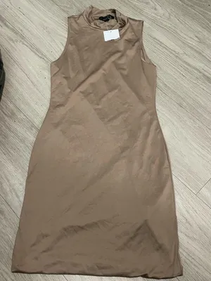 Forever 21 Sleeveless Mock Neck Mini Dress - Brown thumbnail 1