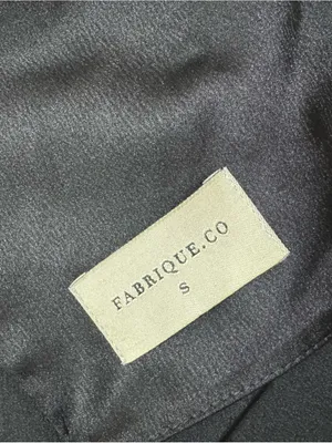 Fabrique Satin Black Asymmetrical V-Neck Halter Low Back Dress thumbnail 4