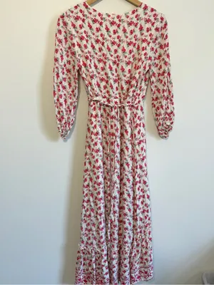 Anthropologie If By Sea Floral Wrap Midi Dress Small thumbnail 9