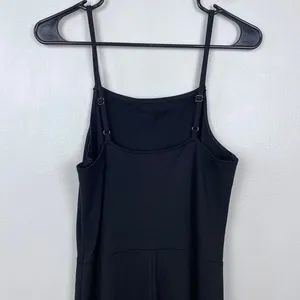Leith Black Sleeveless Jumpsuit Square‎ Neck Wide Leg Spaghetti Straps Medium thumbnail 8