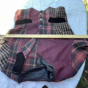 Vintage ZOE size M velvet plaid jacket.Art to wear. thumbnail 7