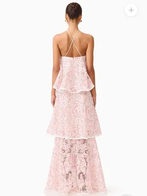 Elliatt Valencia Lace Tiered Halter Maxi Dress thumbnail 7