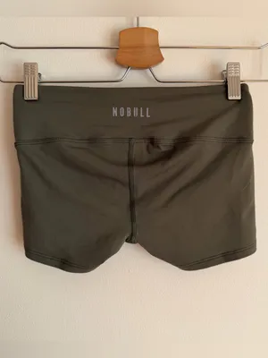 NOBULL Low Rise Booty Shorts 2” Army Olive Green Made in USA Extra Small XS thumbnail 3