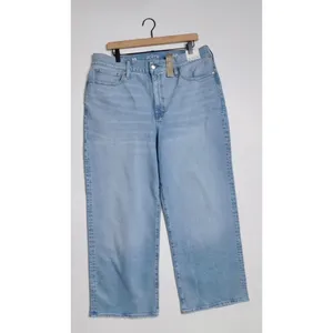 NWT!! J. CREW '96 Slim Wide Jeans Synniva Wash Denim High Rise Waist Size 33 thumbnail 2