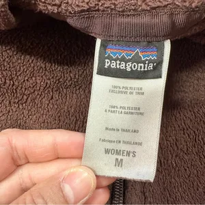 Patagonia Women’s Plush Synchilla Hoody Full Zip Longsleeve in Brown Size M thumbnail 10