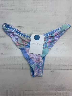 Capittana Dora Patchwork Swimsuit Bikini bottoms size small NWT Blue thumbnail 2