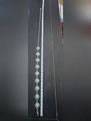 Turquoise Stone Waist Chain Belt - Boho Metal Link Design Fashion Accessories thumbnail 13