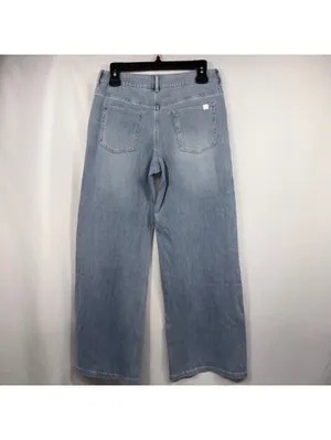 Halara Light Wash High Rise Wide Leg Jeans Size Small thumbnail 6