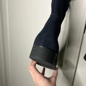 Matisse Camila Navy Suede Slouch Knee High Boots thumbnail 11