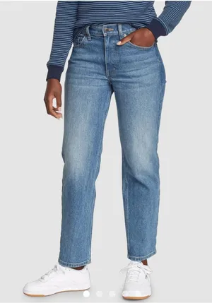 NWT!!! Eddie Bauer Authentic Perfect Straight Leg Jean in Vintage Wash thumbnail 1