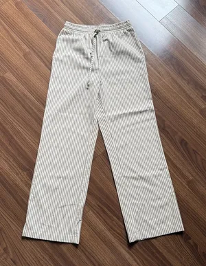 Striped Cream Pants Size M thumbnail 1