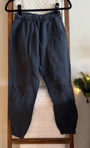 Topshop Navy Blue Classic Elastic Waistband Sweatpants thumbnail 1