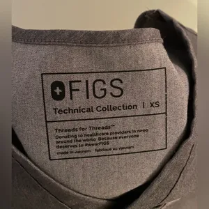 FIGs Charcoal Limited Edition One Pocket Scrub Top Sz XS thumbnail 6