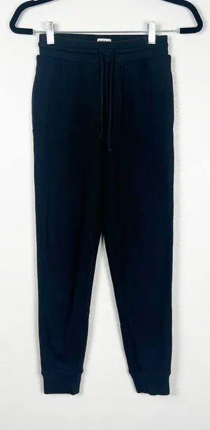 Sunday Best Women's‎ Waffle Knit Joggers Black Sz XS thumbnail 1