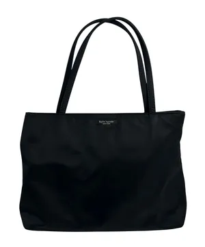 Kate Spade New York Black Nylon Tote Shoulder Bag Zip Top Rectangular thumbnail 1
