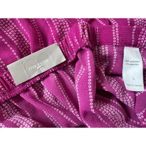 NWT Maurices Dark Pink High Low Maxi Skirt thumbnail 8