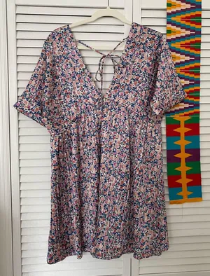 Lulus Blush Pink Floral Print Satin Babydoll Dress thumbnail 7