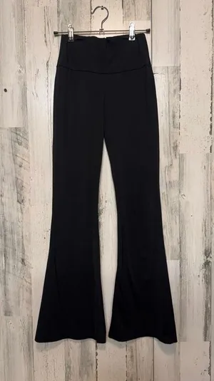 Y2K Black Flare Pants Women’s XSMALL Stretch High Rise Retro Bootcut thumbnail 1