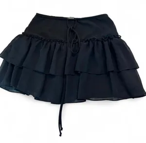 Wild fable Black ruffle mini skirt with tie waist in XS #mini #ruffle thumbnail 1