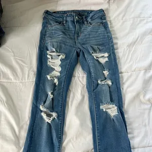 american eagle ripped skinny jeans thumbnail 1