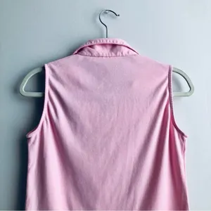 Bette & Court Sleeveless V-Neck Cotton Casual Golf Pink Shirt Women’s Size S thumbnail 4