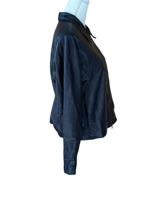 Isaac Mizrahi for Target leather jacket, size XL, outdoors, preppy, fall, dressy thumbnail 4