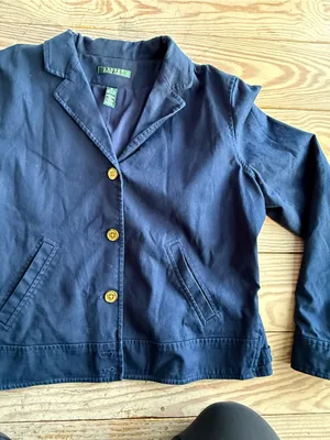 Lauren Ralph Lauren Navy Blue Cotton Jacket Size 16 thumbnail 3