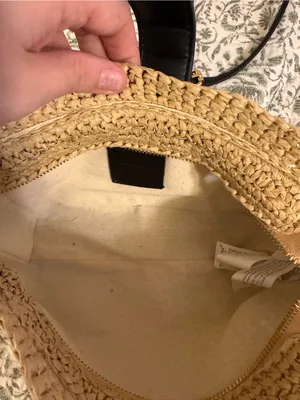 Zara Tan Woven Crossbody with Black Strap thumbnail 4