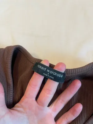 Naked Wardrobe Brown Long Sleeve Bodysuit thumbnail 2