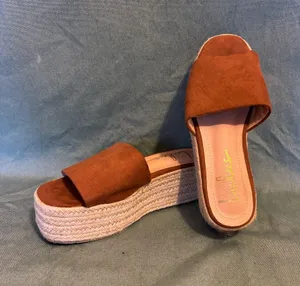 Lulu's Brown Espadrille Platform Sandals thumbnail 1