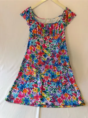Tommy Bahama Multicolor Floral Off-Shoulder Girls Dress thumbnail 5
