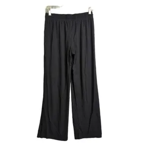 NWT Andie The Wide Leg Pant Black Elastic Drawstring Lounge XS thumbnail 3
