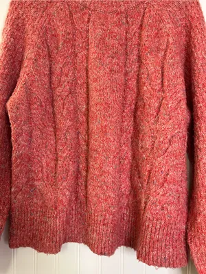 Maurices Red Cable Knit Women's Sweater Size Medium thumbnail 3