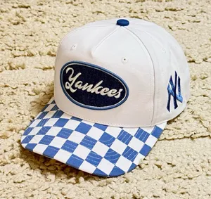 New Mitchell & Ness MLB NY Yankees checkered & denim classic snapback hat thumbnail 1