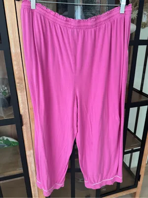 Ann Taylor LOFT Pajamas set modal Sleep Notch Collar Capri pants short sleeve thumbnail 8