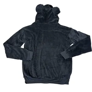 Disneys Mickey Mouse Fuzzy Sherpa Pullover Hoodie W/ Mickey Ears Size Medium thumbnail 2