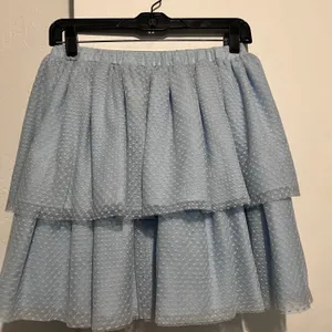 Hill House The Clara Tulle Tiered Dotted Mini Skirt Powder Blue Women Small thumbnail 6